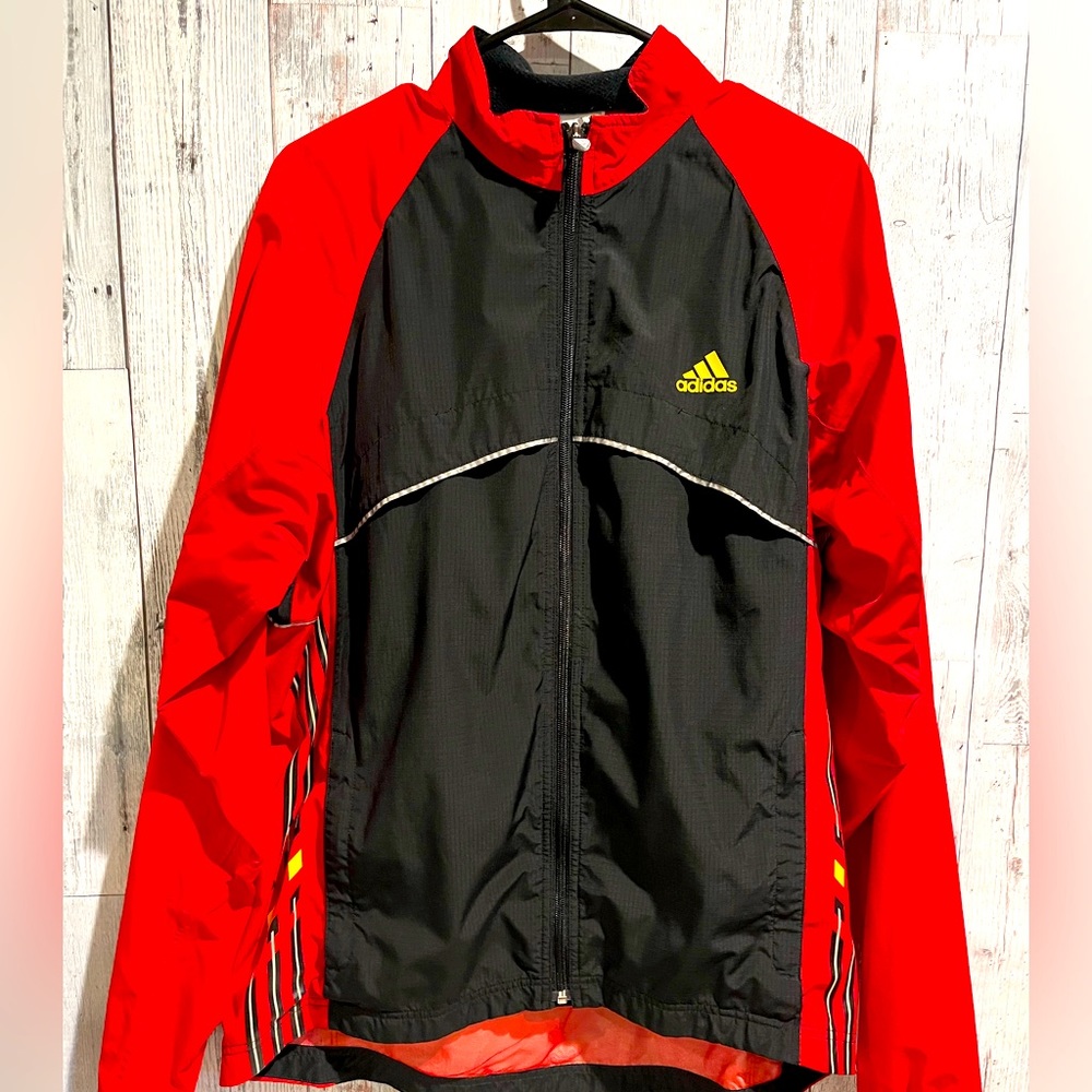 Adidas’s men’s red and black windbreaker